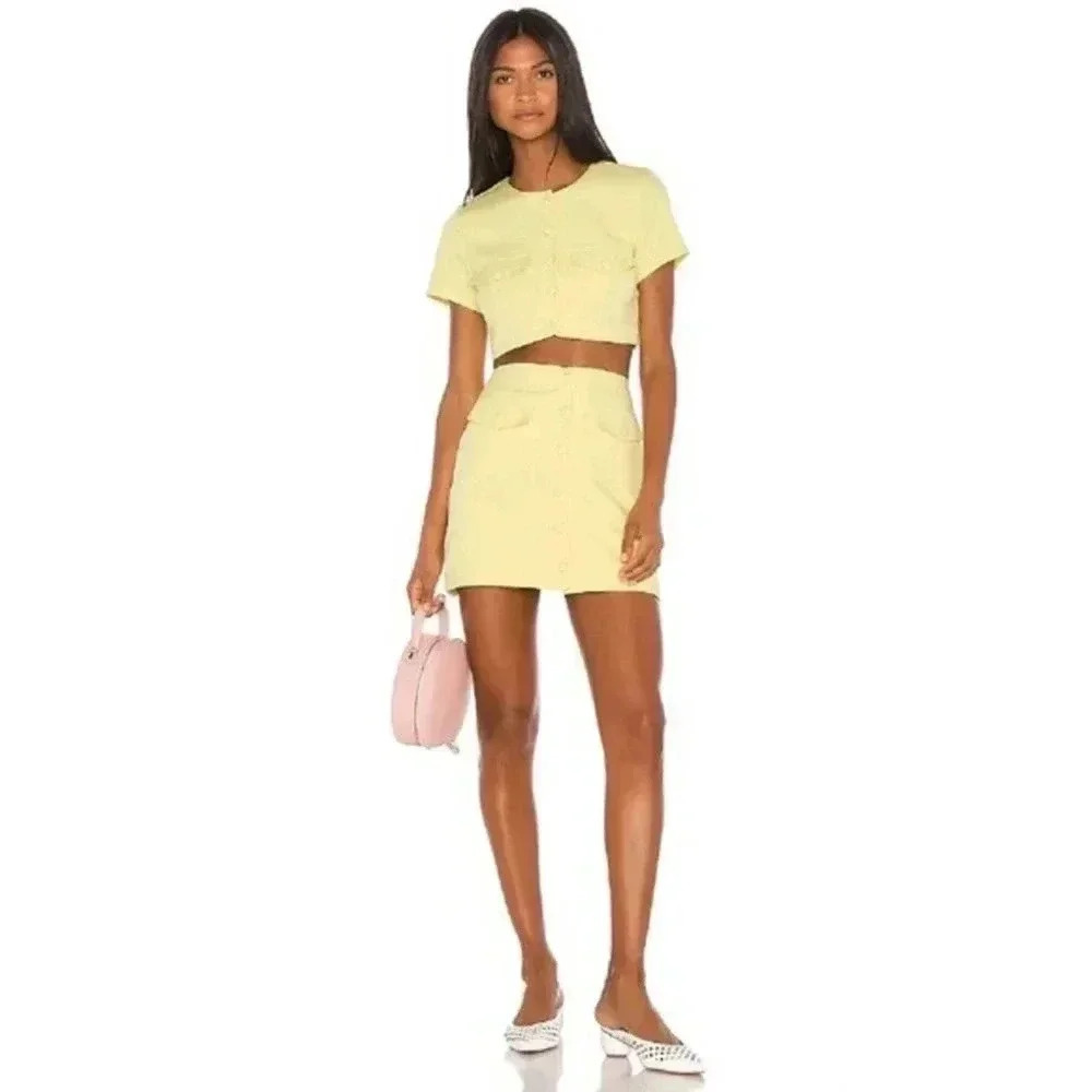1035 NWT Song Of Style Gala Top In Citrus Yellow